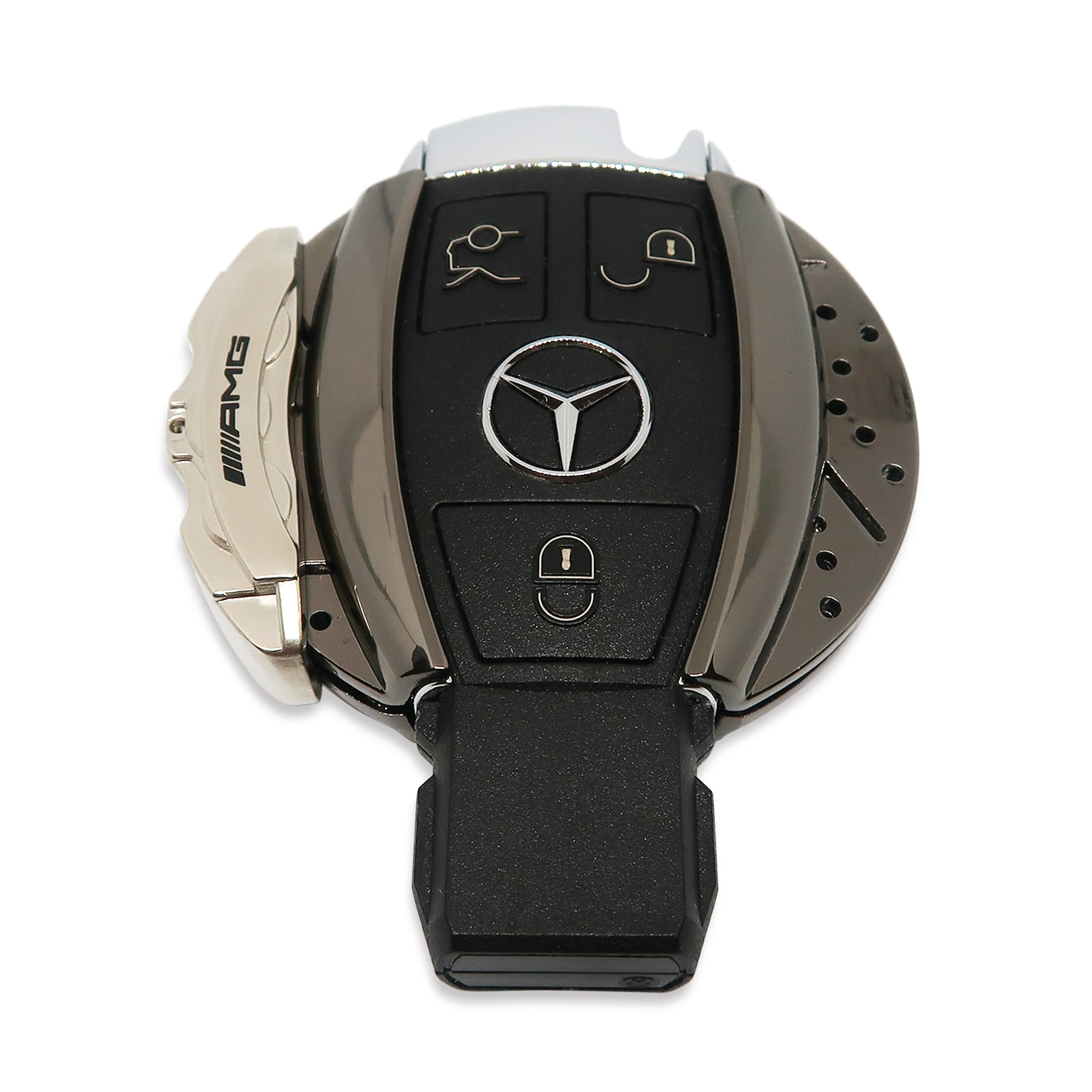 🏎️ AMG Silver/ Black Chrome Brake Caliper Mercedes Key Case *Keyless only* - Image 6